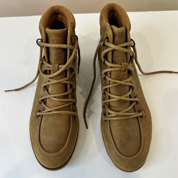 Sorel Lennox Lace Boots | Waterproof‎ Nubuck | Women’s 8.5 | Tan Ankle Boots - Picture 1 of 4